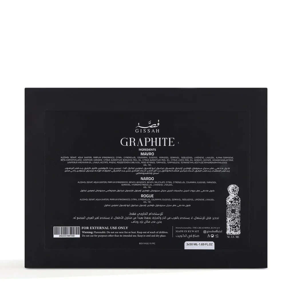 Graphite Set 3x50ml EDP Unisex by Gissah-Soulo Farabia