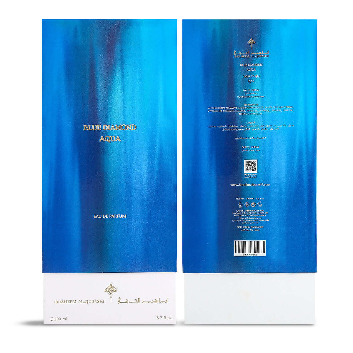 Blue Diamond Aqua 200ml EDP Unisex by Ibrahim Al Qurashi-Soulo Farabia